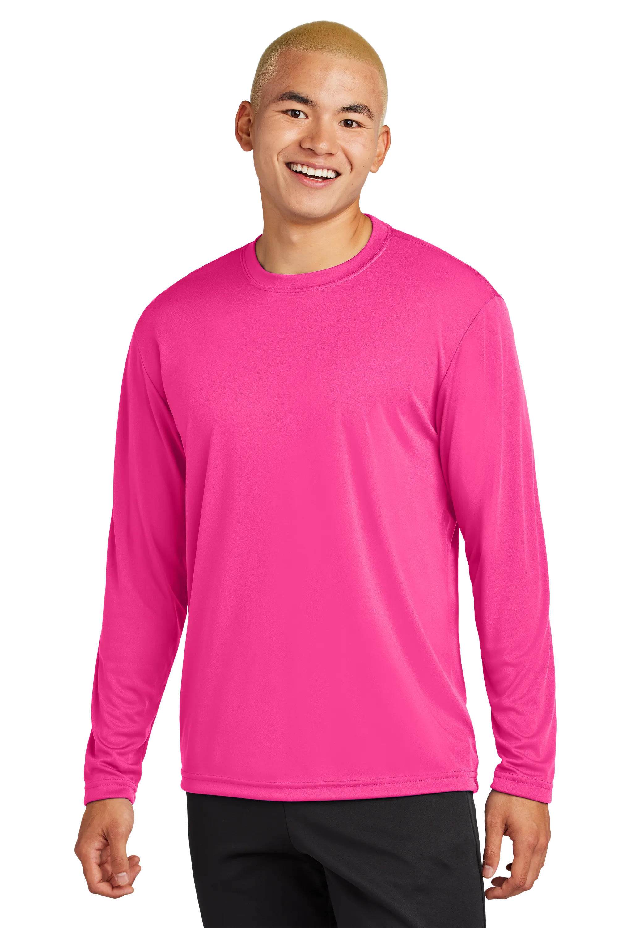 Sport-Tek® Long Sleeve PosiCharge® Competitor™ Tee - Neon Pink