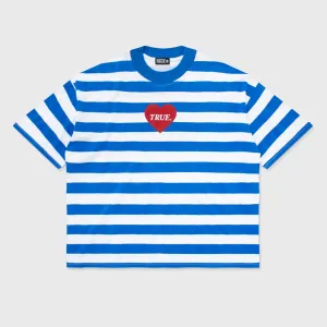 Striped Box-Fit Tee - Blue