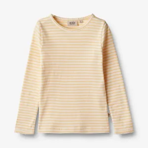 T-Shirt L/S Belis - pale apricot stripe