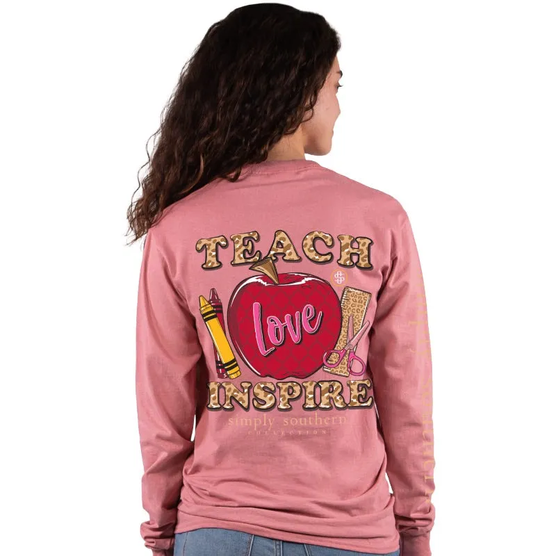 'Teach Love Inspire' Long Sleeve Tee by Simply Southern