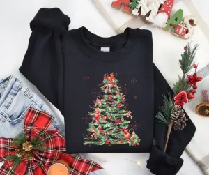 Watercolor Cardinal Tree Black Sweatshirt or Tshirt (FINAL SALE)